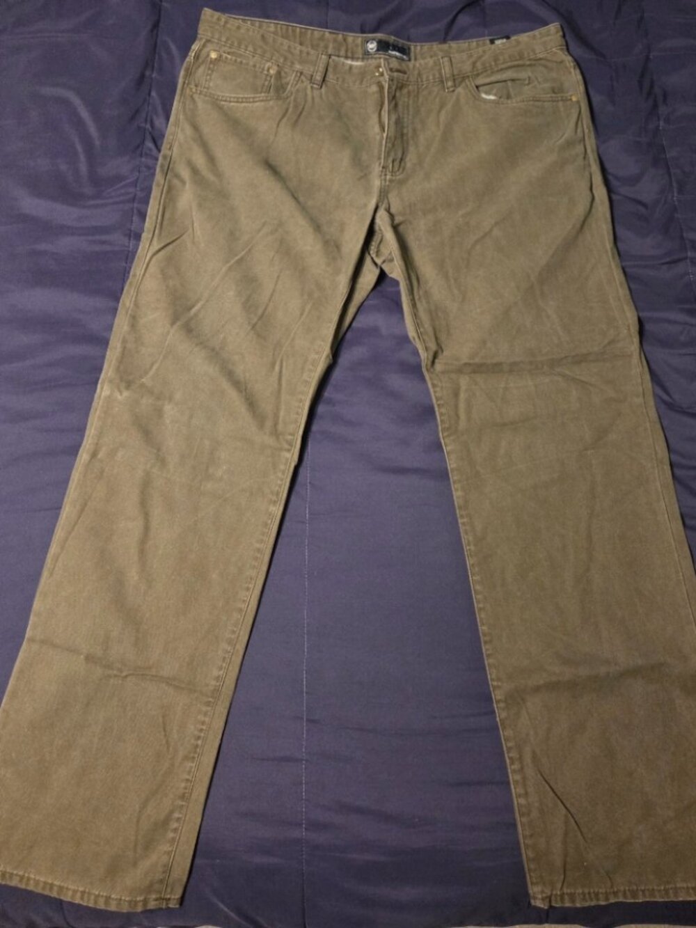 MENS WEATHERPROOF DARK GRAY/OLIVE CHINO JEANS 40X32